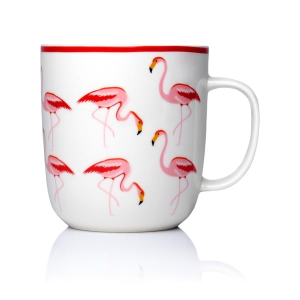 Kaulinio porceliano puodelis "Sabichi Flamingo", 450 ml