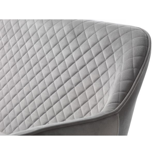 Iš velveto sofa šviesiai pilkos spalvos 129 cm Berrie – Unique Furniture-image-1