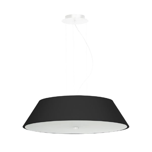 Juodas pakabinamas šviestuvas su stikliniu gaubtu ø 60 cm Hektor - Nice Lamps