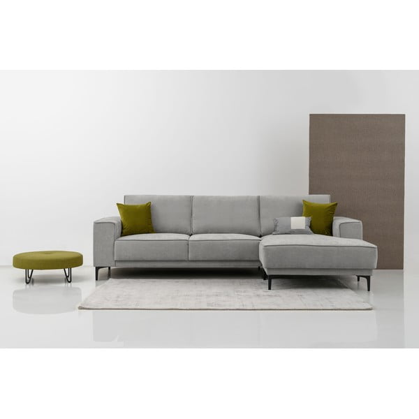 Pilkos spalvos kampinė sofa (su dešiniuoju kampu/su gultu) Copenhagen – Scandic-image-1