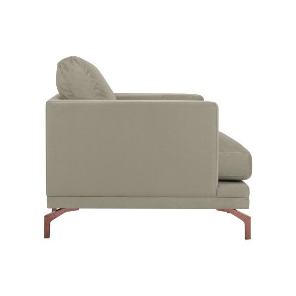 "Windsor & Co Sofas Jupiter" smėlio spalvos fotelis su auksiniu porankiu-image-2