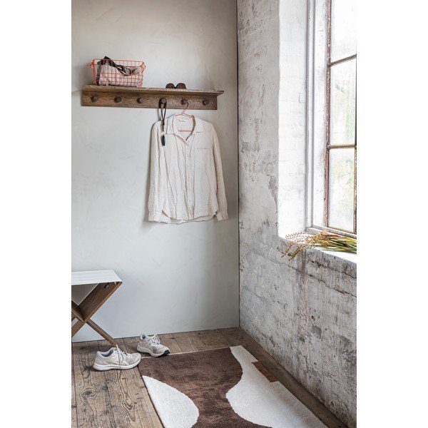 Iš ąžuolo masyvo sieninė lentyna rudos spalvos su lentyna 90 cm Showcase – Mette Ditmer Denmark-image-1