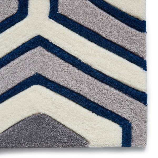 Mėlynas kilimas Think Rugs Hong Kong Hexagon, 120 x 170 cm-image-3