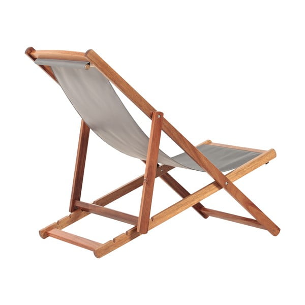 Pilkos spalvos/natūralios spalvos medžio masyvo sodo šezlongas Dionysus – Bonami Essentials-image-4