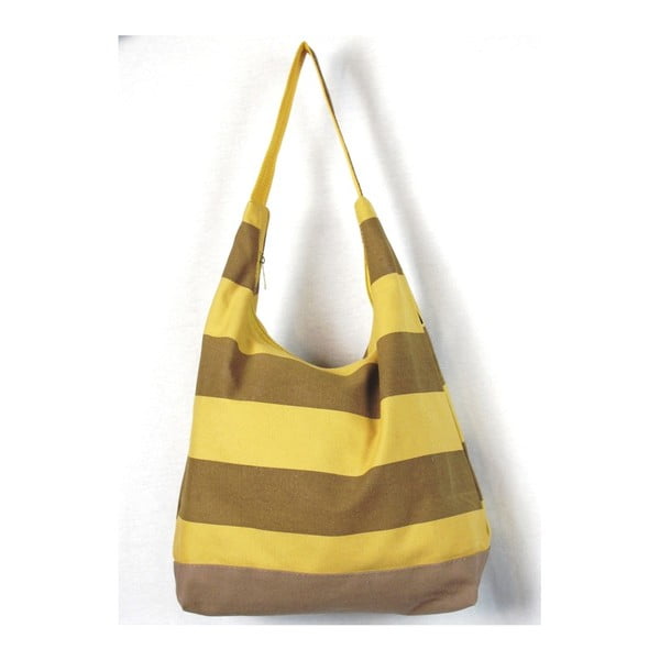 Geltonai rudos spalvos "Sorela Bee" medžiaginis krepšys