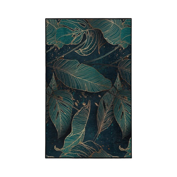 Skalbiamas kilimas smaragdinės spalvos 160x230 cm Midnight Jungle – Mila Home