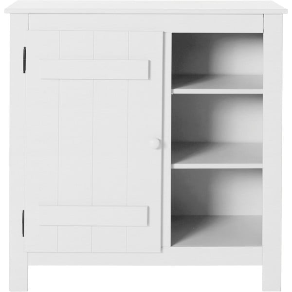 Iš pušies masyvo spintelė baltos spalvos 90x90 cm Bertram – Støraa