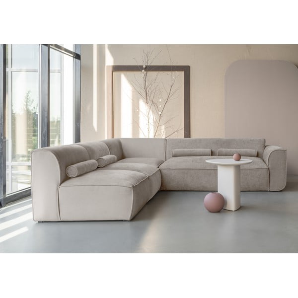 Kampinė sofa smėlio spalvos (su kairiuoju kampu) Flex Felix – Miuform-image-1