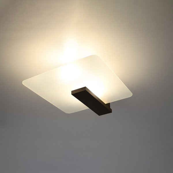 Lubinis šviestuvas tamsiai rudos spalvos 40x47.5 cm su stiklo gaubtu Parola – Sollux-image-1