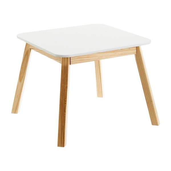 Vaikiškas stalas su baltu stalviršiu 55x55 cm – Casa Selección