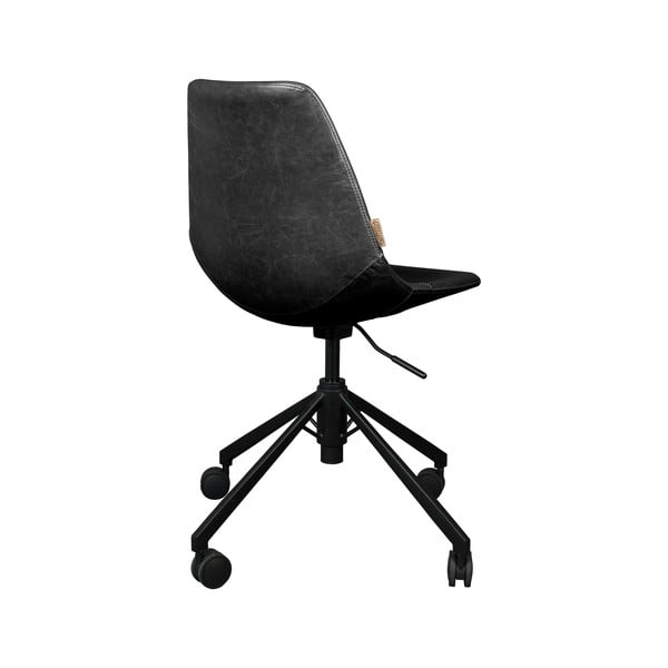 Dutchbone Franky juoda biuro kėdė ant ratukų-image-4