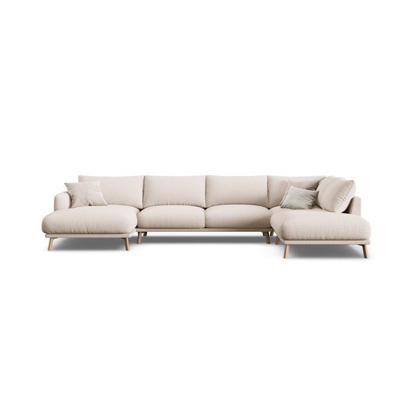 Smėlio spalvos kampinė sofa („U“ formos) Naomi – Micadoni -image-3