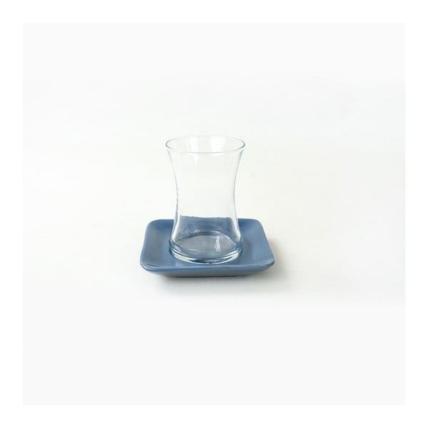 21 dalių baltos-mėlynos spalvos keraminių indų rinkinys My Ceramic-image-3