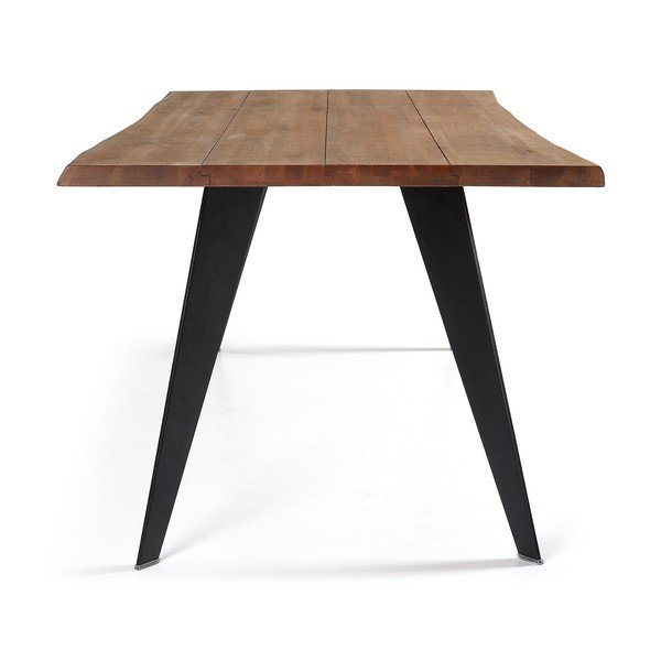 Valgomojo stalas su ąžuolo dekoro stalviršiu 100x180 cm Koda – Kave Home-image-3