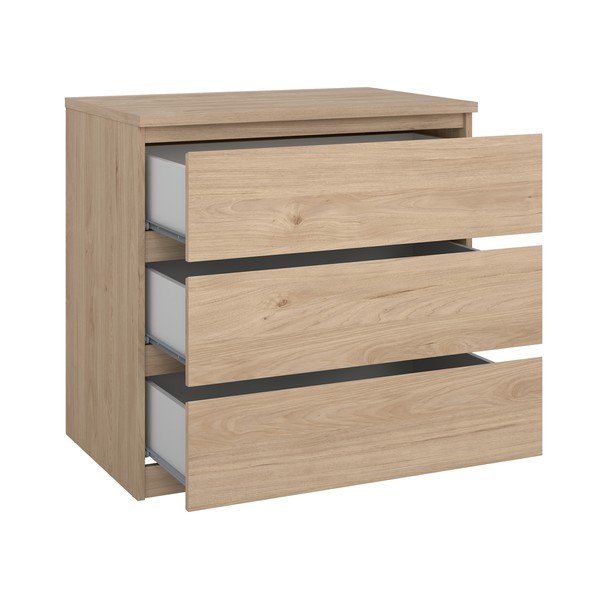 Natūralios spalvos šoninė spintelė iš ąžuolo 77x76x50 cm Naia – Tvilum-image-3