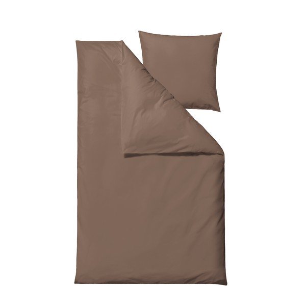Iš medvilninio perkelio viengulė/itin ilga patalynė rudos spalvos 140x220 cm Crisp – Södahl-image-2
