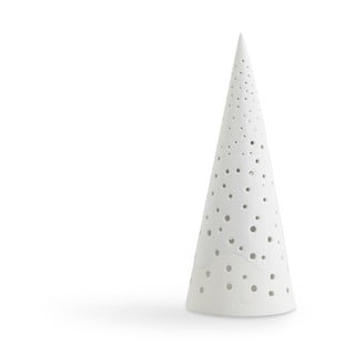 Balta kalėdinė žvakidė iš kaulinio porceliano Kähler Design Nobili, 25,5 cm aukščio