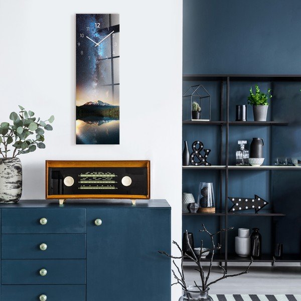 Stiklinis sieninis laikrodis Milky way - Styler-image-3