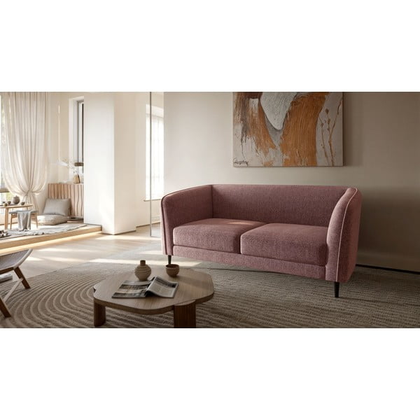 Sofa rožinės spalvos 160 cm Galbe – Ghado-image-1
