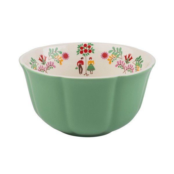 Žalias porcelianinis dubenėlis dribsniams "Creative Tops", ⌀ 14 cm