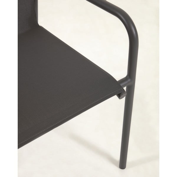 Juoda aliuminio sodo kėdė Kave Home Zaltana-image-4