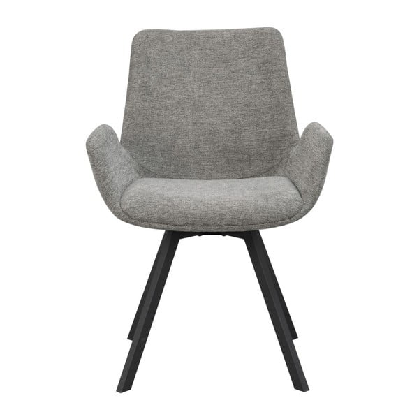 Pilkos spalvos iš audinio valgomojo kėdžių komplektas 2 vnt. Norwell – Rowico-image-3