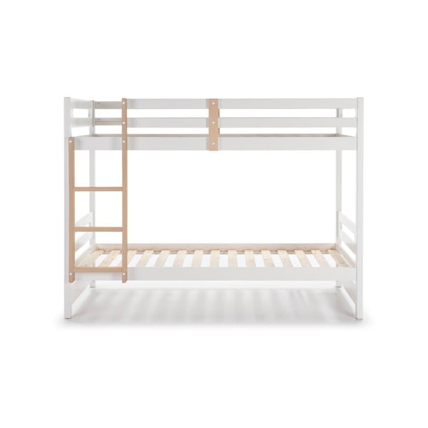 Balta/natūrali dviaukštė lova vaikams 90x190 cm Sami - Marckeric