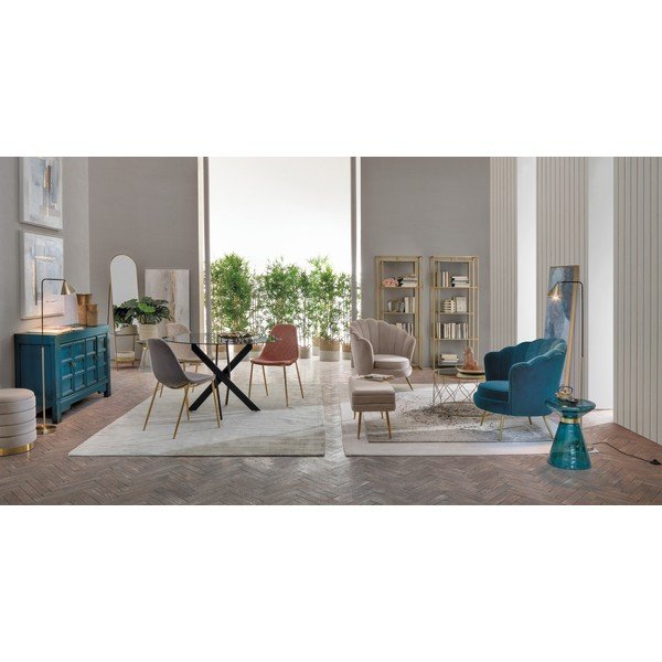 Auksinės spalvos iš plieno knygų spinta  68x172,5x28 cm Elenor – Bizzotto-image-3