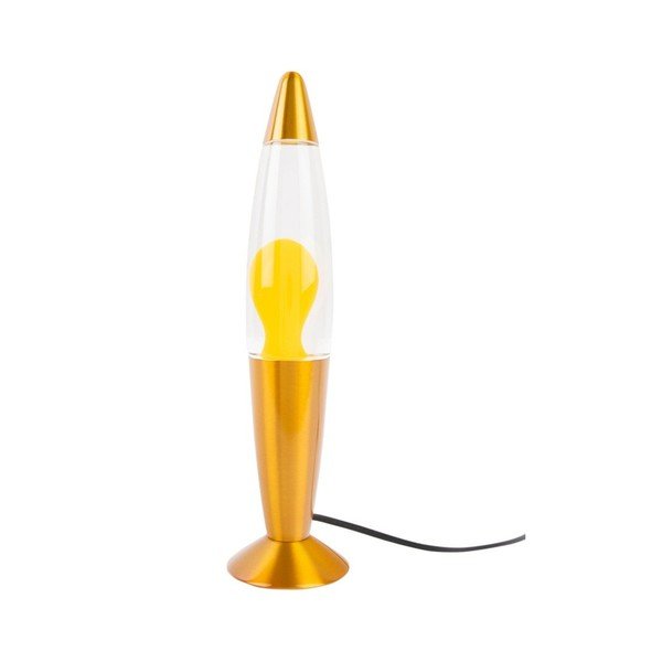 Geltonos spalvos iš stiklo lavos lempa (aukštis 35,5 cm) Funky Rocket Lava – Leitmotiv