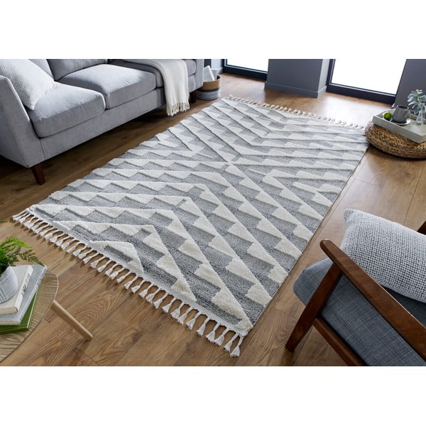 Kreminės ir pilkos spalvos kilimas Flair Rugs Hampton, 120 x 170 cm-image-4