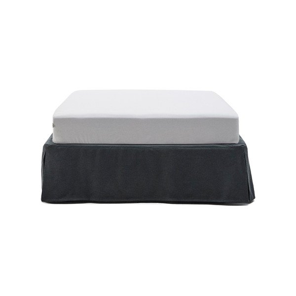 Antracito spalvos viengulė lova audiniu dengta 90x200 cm Jaira – Kave Home-image-2