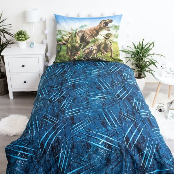 Iš medvilnės viengulė vaikiška patalynė 140x200 cm Jurassic World – Jerry Fabrics-image-2