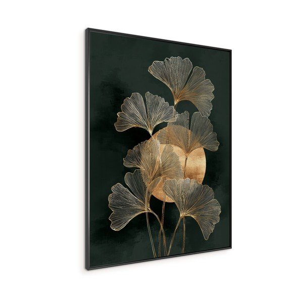 Spausdintas paveikslas su rėmeliu 60x80 cm Gold Ginkgo – Styler-image-3