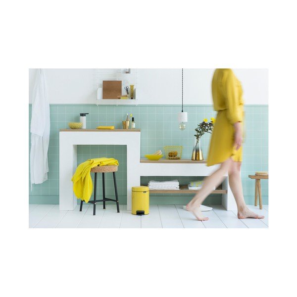 Geltonos spalvos pedalų dėžė "Brabantia Newicon", 5 l-image-2