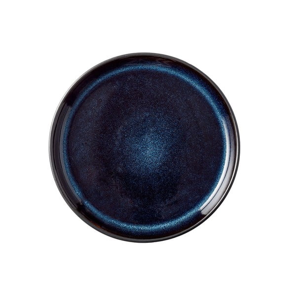 Desertinė iš akmens masės lėkštė juodos spalvos/mėlynos spalvos ø 17 cm Mensa – Bitz