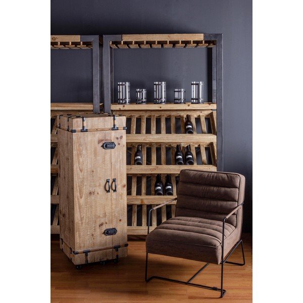 Rudos spalvos krėslas iš dirbtinės odos Brianna – Bizzotto-image-1