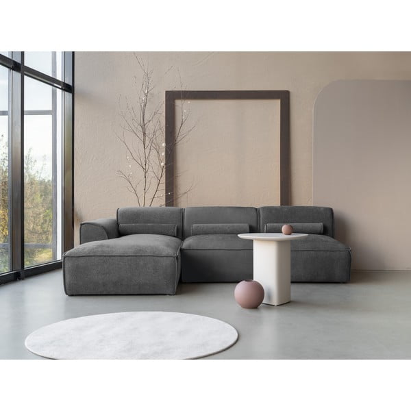 Kampinė sofa pilkos spalvos (su kairiuoju kampu) Flex Felix – Miuform-image-1