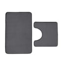 Tamsiai pilkos spalvos iš prie kūno prisitaikančių putų vonios kilimėliai 2 vnt. tualetams 50x80 cm Anti-Bacterial – Catherine Lansfield