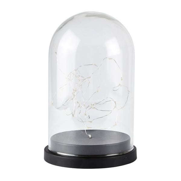 Stiklinis žibintas su LED lemputėmis "Villa Collection Frozen", 27,5 cm aukščio