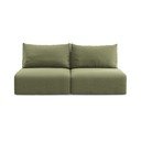 Žalios spalvos sulankstoma/su sandėliavimo vieta sofa iš velveto 216 cm Kalena – Makamii