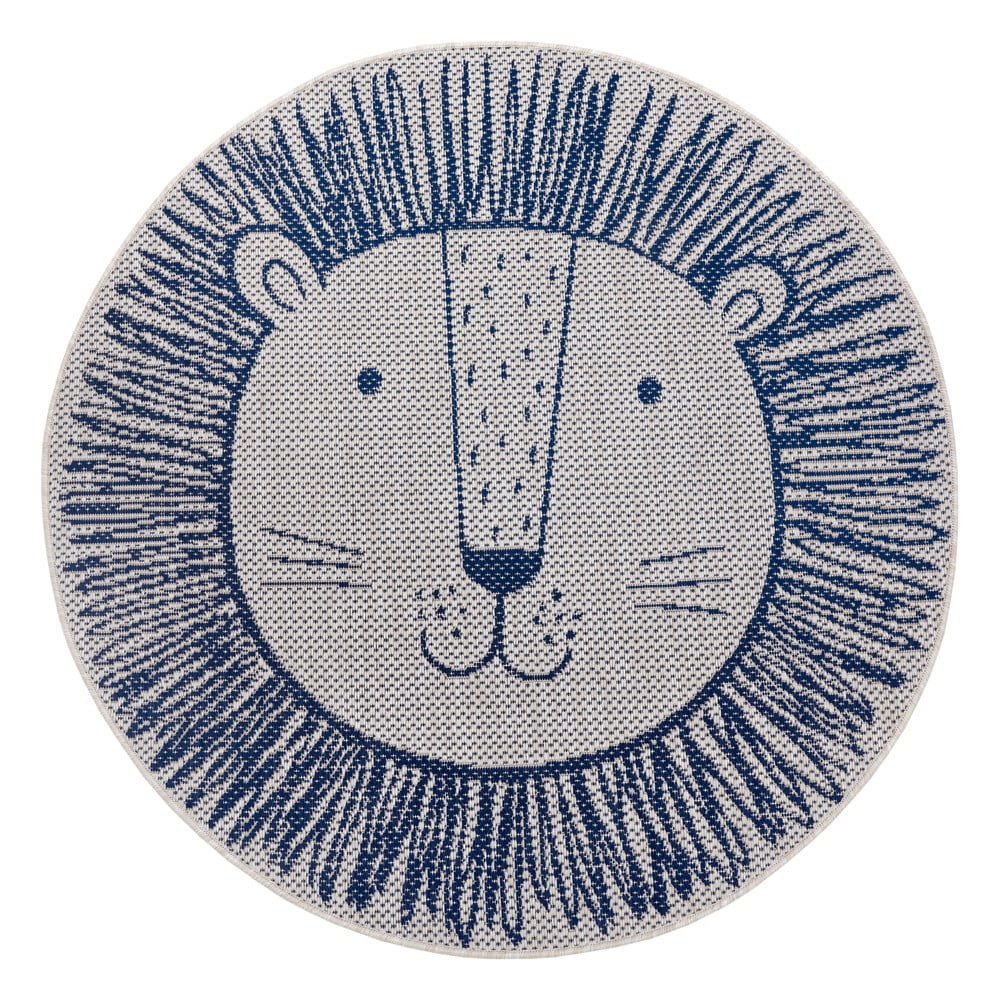 Mėlynas vaikiškas kilimas Ragami Lion, ø 160 cm