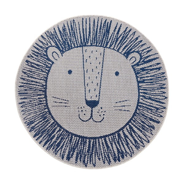 Mėlynas vaikiškas kilimas Ragami Lion, ø 120 cm