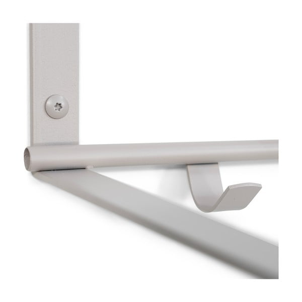 Taupe spalvos iš metalo sieninė lentyna su lentyna 100 cm Rex – Spinder Design-image-3