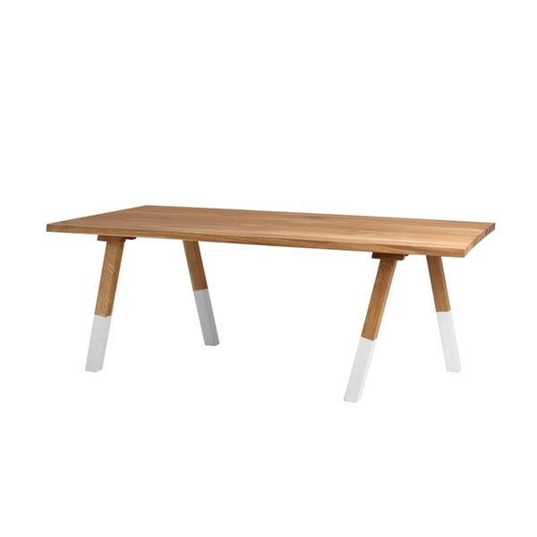 Valgomojo stalas iš ąžuolo medienos Custom Form Wolker, ilgis 200 cm