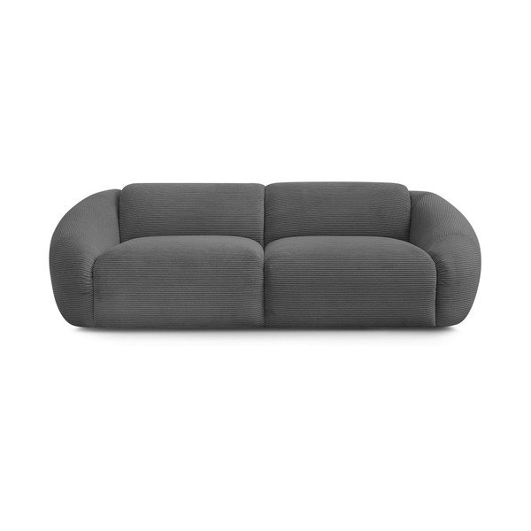 Pilkos spalvos sofa iš kordinio velveto 250 cm Tina – Bobochic Paris