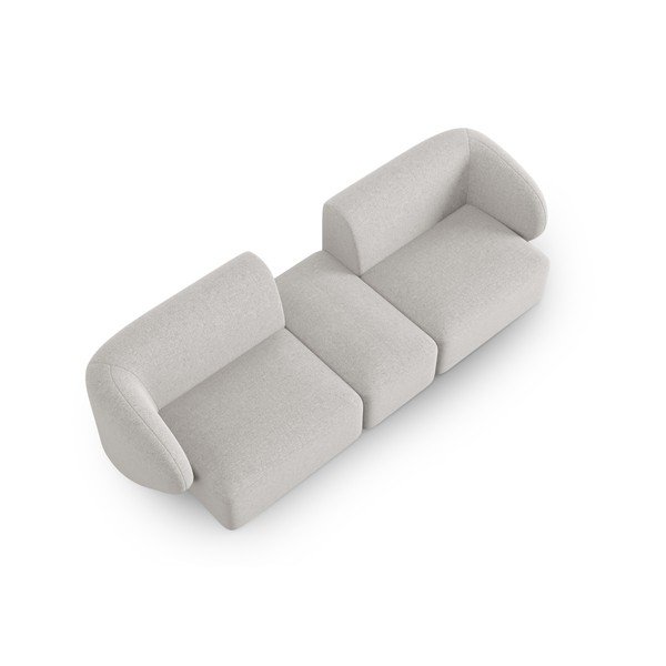 Šviesiai pilkos spalvos iš šenilinio audinio sofa 246 cm Paolo – Milo Casa-image-1