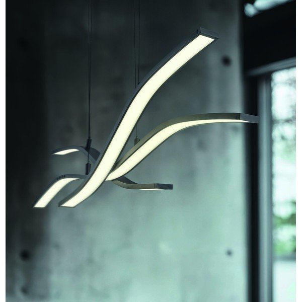 Matinės juodos spalvos iš metalo kabantis šviestuvas LED su nuotolinio valdymo funkcija/su pritemdymo funkcija Spider – Trio Select-image-2