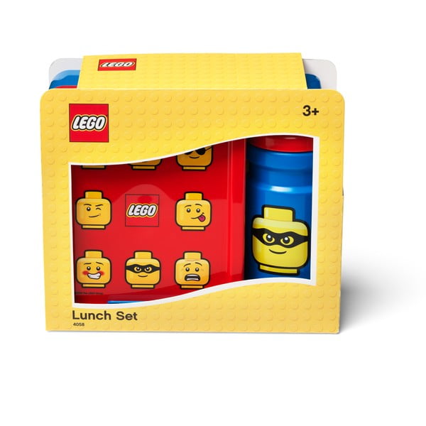 Raudonos ir mėlynos spalvos užkandžių dėžutės ir gertuvės rinkinys LEGO® Iconic-image-4