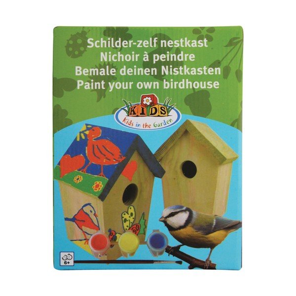 Medinis paukščių namelis su spalvomis Esschert dizainas-image-1