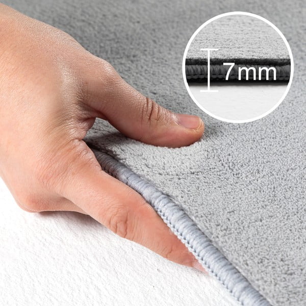 Skalbiamas apvalios formos kilimas šviesiai pilkos spalvos ø 200 cm Sky – Ayyildiz Carpets-image-2